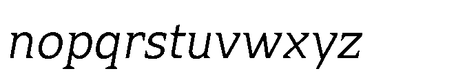 Ponent Regular Lapidary Italic Font LOWERCASE
