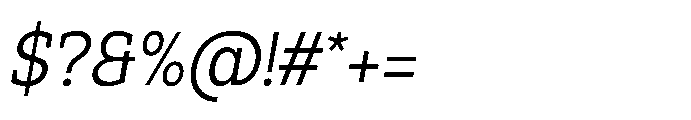 Ponent Regular Serif Italic Font OTHER CHARS