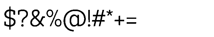Ponent Regular Font OTHER CHARS