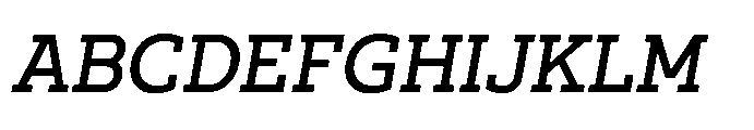 Ponent Semi Bold Italic Font UPPERCASE