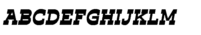 Ponent Semi Bold Italienne Italic Font UPPERCASE