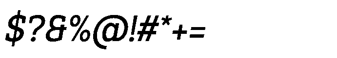 Ponent Semi Bold Serif Italic Font OTHER CHARS