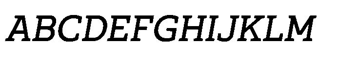 Ponent Semi Bold Serif Italic Font UPPERCASE