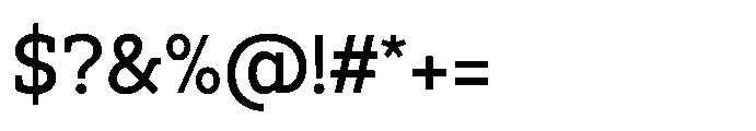 Ponent Semi Bold Serif Font OTHER CHARS