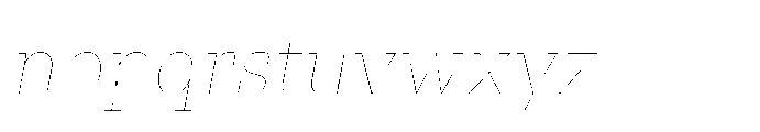 Ponent Thin Italic Font LOWERCASE