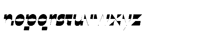 Ponent Thin Italienne Italic Font LOWERCASE