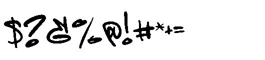 Poney Bear Graffiti Font OTHER CHARS