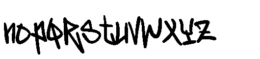 Poney Bear Graffiti Font LOWERCASE