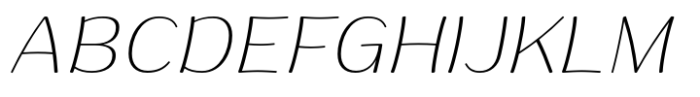 Ponlamai Extra Light Italic Font UPPERCASE