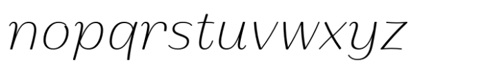 Ponlamai Extra Light Italic Font LOWERCASE