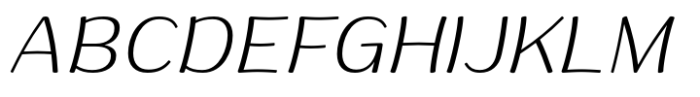 Ponlamai Light Italic Font UPPERCASE