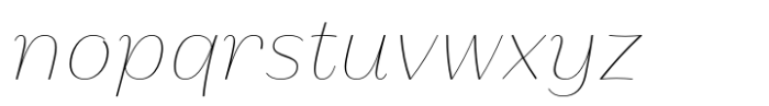 Ponlamai Thin Italic Font LOWERCASE