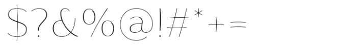 Ponlamai Thin Font OTHER CHARS