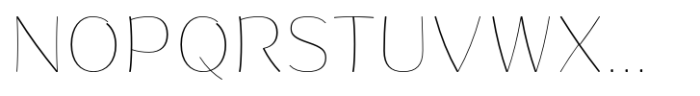 Ponlamai Thin Font UPPERCASE