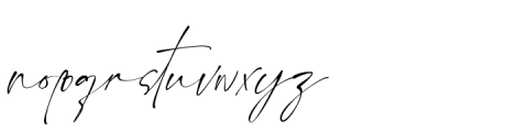 Ponpewd Signature Regular Font LOWERCASE