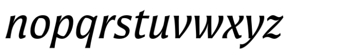 Ponta Text Italic Font LOWERCASE