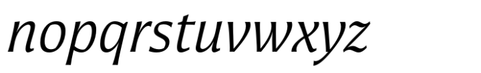 Ponta Text SemiLight Italic Font LOWERCASE