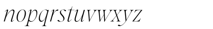 Ponte Extra Light Italic Font LOWERCASE