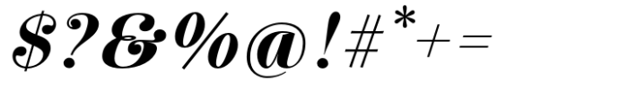 Pontina Text Black Italic Font OTHER CHARS