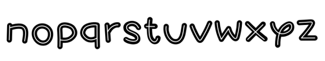 Pony Quest Inline Font LOWERCASE