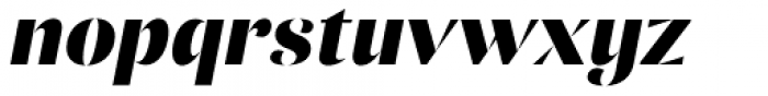 Ponzu Extra Bold Italic Font LOWERCASE