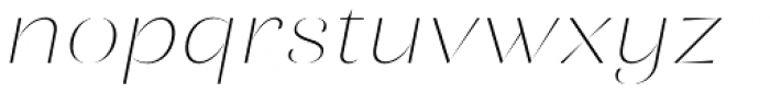 Ponzu Thin Italic Font LOWERCASE