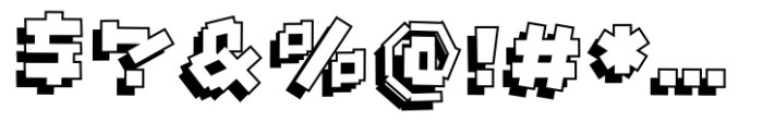 Pop Bricks Shadow Font OTHER CHARS