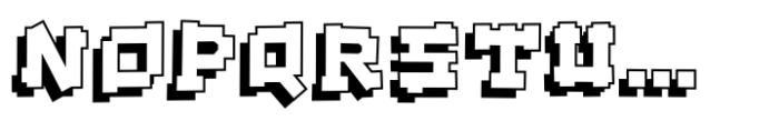 Pop Bricks Shadow Font UPPERCASE