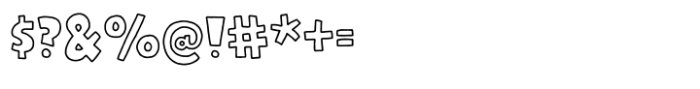 Pop Joint Outline Font OTHER CHARS