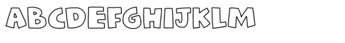 Pop Joint Outline Font UPPERCASE