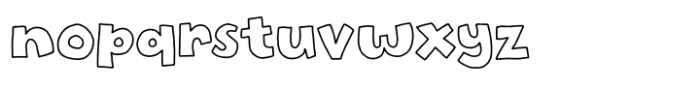 Pop Joint Outline Font LOWERCASE
