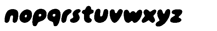 Popcycles Oblique Font LOWERCASE