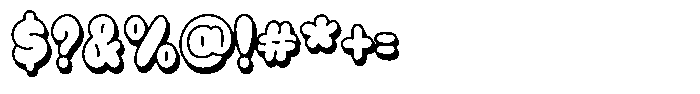 Popper Sparkle Outline Font OTHER CHARS