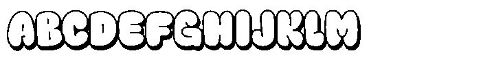 Popper Sparkle Outline Font UPPERCASE