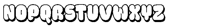 Popper Sparkle Outline Font LOWERCASE