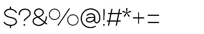 Poppis Thin Font OTHER CHARS