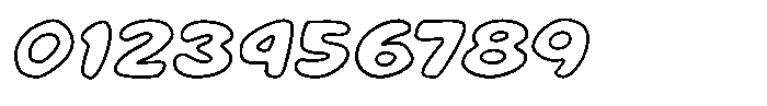 Popskot Outline Regular Font OTHER CHARS