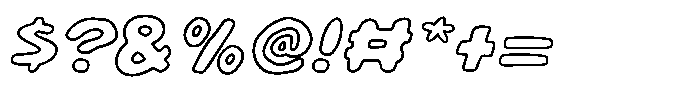 Popskot Outline Regular Font OTHER CHARS