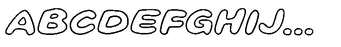 Popskot Outline Regular Font UPPERCASE