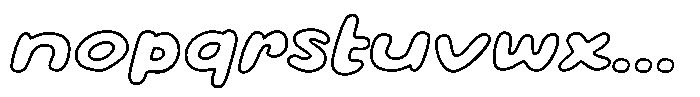 Popskot Outline Regular Font LOWERCASE