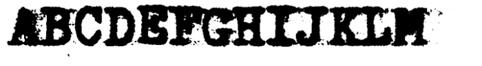 Populaire Typewriter Dirty Font UPPERCASE