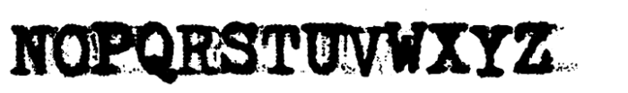 Populaire Typewriter Dirty Font UPPERCASE