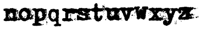 Populaire Typewriter Dirty Font LOWERCASE