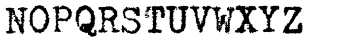 Populaire Typewriter Regular Font UPPERCASE