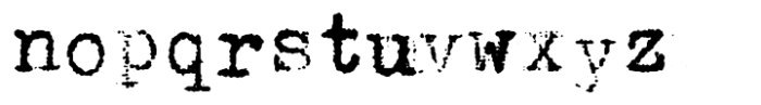 Populaire Typewriter Regular Font LOWERCASE