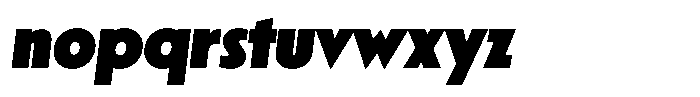 Porito Black Oblique Font LOWERCASE