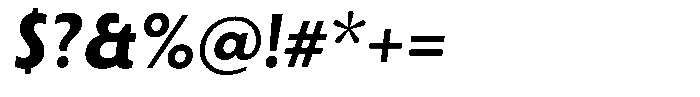 Porito Bold Oblique Font OTHER CHARS
