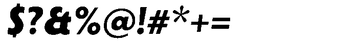 Porito ExtraBold Oblique Font OTHER CHARS