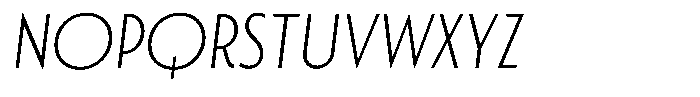 Porito Light Oblique Font UPPERCASE