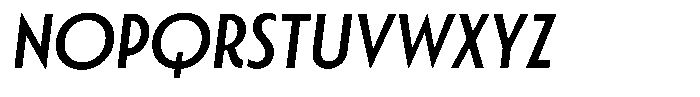 Porito Medium Oblique Font UPPERCASE